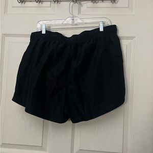 Athletic Works Black Athletic Shorts Elastic Waistband Lightweight